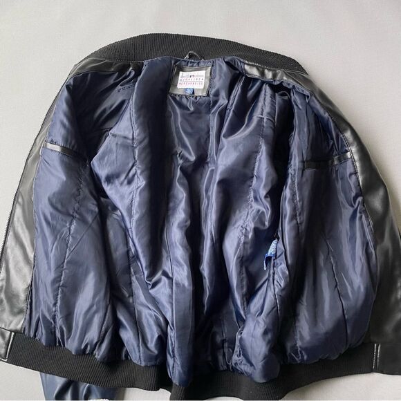 Yankees Vintage Genuine Merchandise PVC Leather Stadium Bomber Jacket Men’s XL - Picture 11 of 13
